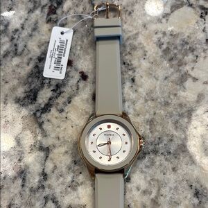 Michele Cape Gold & Cream Rubber Band Watch